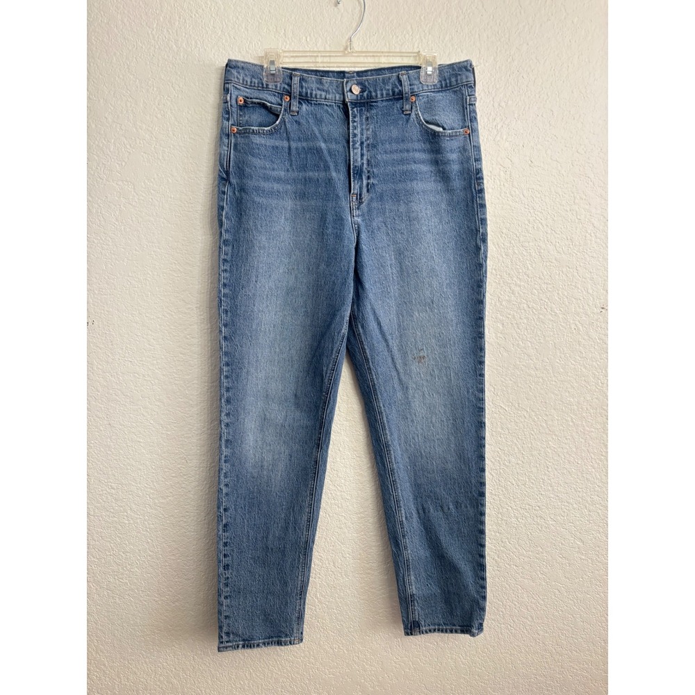 Gap Mom Jean Size 14 Tall High Rise Medium Wash Denim Tapered Leg